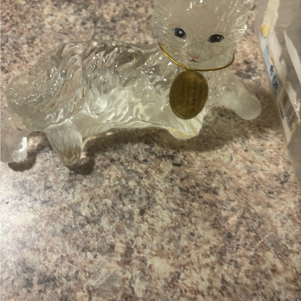 Elegant Glass Cat Figurine
